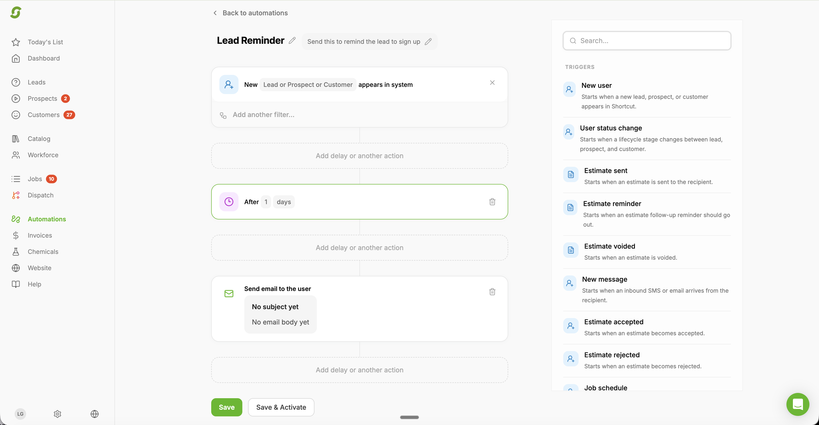 Automation builder